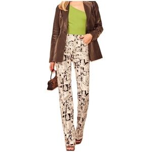 NWOT Reformation Newsprint/Comic Print Highrise Jeans